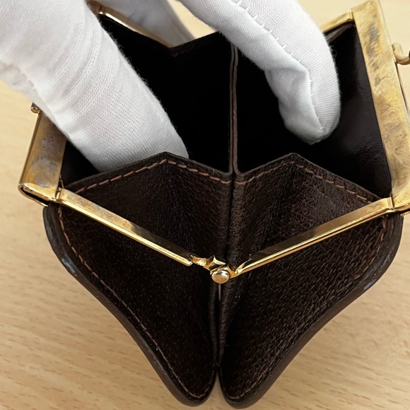 Rare Gucci Kiss Lock Coin Purse Shelly Line EUC Box Circa 1979-80 - Picture 9 of 16